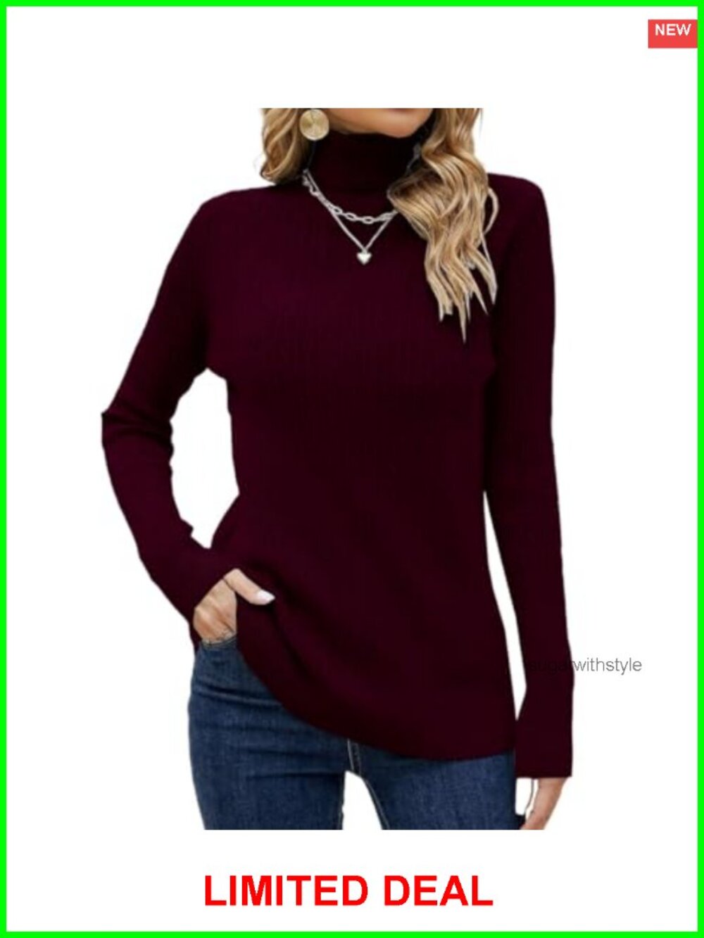 Cable Knit Turtleneck Sweater Long Sleeve Pullover Ultra-Soft Breathable